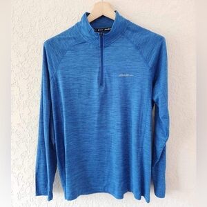 Eddie Bauer Blue Long Sleeve Free Dry Shirt Size Med